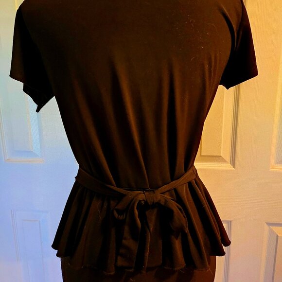 Sz Small JKLA California Criss Cross Back Tie Top - Black - Picture 2 of 2